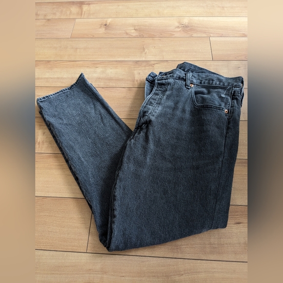 Levi's 501 Original Men's Cropped Straight Jeans Black Size US 36 - Picture 3 of 9